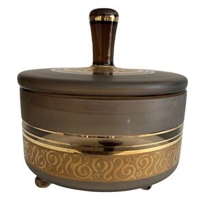 Vintage Lipper & Mann Glass Candy Dish with a Lid